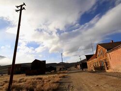 Main Street in Ghost Town Stock Footage