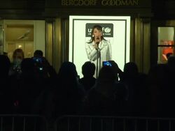 PERFORMANCE - Nikki James and Broadway Kids Care at 2014 Bergdorf Goodman Holiday Window Unveiling & UNICEF Snowflake Lighting Stock Footage