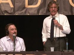 Geraldo Rivera, live from the job fair Stock Footage