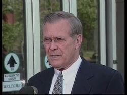 Rumsfeld comments on US-China relations and missile defence plans News Clip