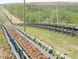 Conveyor at work. Stock Footage