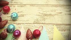 New Year and Christmas background Stock Footage