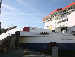 Ferries Cross The Channel From Calais Stock Footage