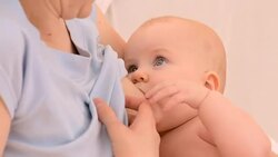 Baby breastfeeding Stock Footage