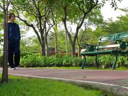 Dolly Shot:Girl play smart phone Stock Footage