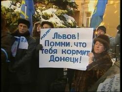 Rally in support of PM Yanukovych News Clip