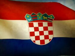 Waving Flag - Croatia Stock Footage