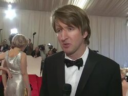 INTERVIEW: Tom Hooper says McQueen defined a style for a generation of women, shares how winning an Oscar has changed his life at the 'Alexander McQueen: Savage Beauty' Costume Institute Gala At The Metropolitan Museum Of Art at New York NY. Stock Footage