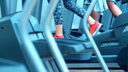Treadmill workout. Stock Footage