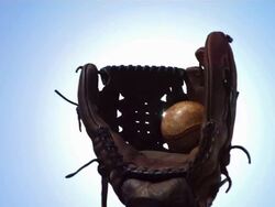 HD Super Slow-Mo: Baseball Glove Catching Ball Stock Footage