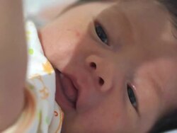 Baby face close-up Stock Footage