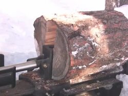 Log Splitter Hydraulic Stock Footage