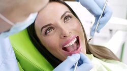 Young Woman At The Dentist Stock Footage