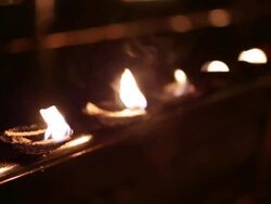 Temple candleholders Stock Footage