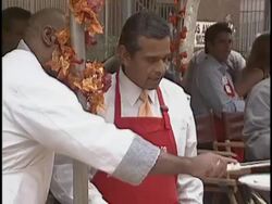 Los Angeles Mission Thanksgiving Stock Footage