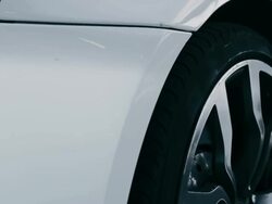 White sport car. Side view Stock Footage