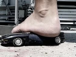 HD SLOW-MOTION: Crushing A Car Stock Footage