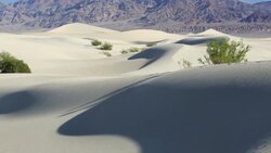 The Mesquite flat sand dunes in Death Valley which is the lowest, hottest, driest place in the USA, with an average annual rainfall of around 2 inches, some years it does not receive any rain at all. Stock Footage