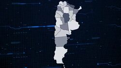 Argentina network map Stock Footage