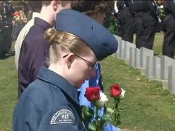 Titanic victims remembered in so Stock Footage