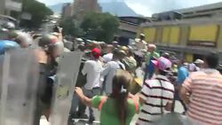 CLEAN : Venezuelan police disperse protesters asking for food News Clip