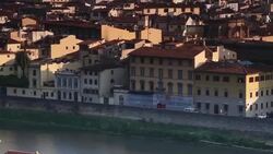 Pan upto to the Duomo in Florence, Italy. Stock Footage