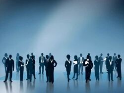 People and Bar Graph Stock Footage