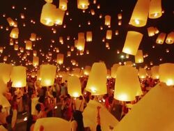 Sky Lantern Traditional Festival Stock Footage