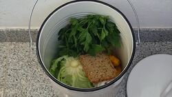 SLO MO T/L Saving Still Edible Food From Waste (Reverse Motion) Stock Footage