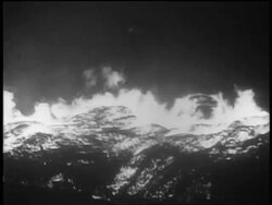 B/W 1939 burning buildings at night after German bombing / Warsaw, Poland / docu. Stock Footage