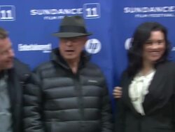 Guest, Greg Kinnear, Jill Sprecher, Alan Arkin, Michelle Arthur, actor Bob Balaban, Lea Thompson David Harbour at the 'The Convincer' Premiere - 2011 Sundance Film Festival at Park City UT. (Footage by WireImage Video/GettyImages) Stock Footage