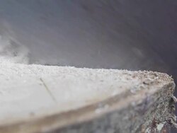 Woodworking sawing wood with handsaw Stock Footage