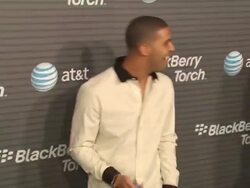 Drake at the BlackBerry Torch From AT&T USA Launch Party at Los Angeles CA. (Footage by WireImage Video/GettyImages) Stock Footage