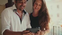 Friends taking a selfie in the b&b Stock Footage