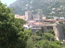 ATMOSPHERE Palace at the Monaco Royal Wedding: Preparations at Monaco . (Footage by WireImage Video/Getty Images Entertainment Video) Stock Footage