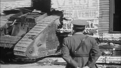 Ford M1918 tanks are tested for WWI use Stock Footage