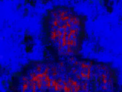 MAN HEAD: changing flow, color, spacy background, fully  loopable ANIMATION Stock Footage