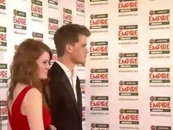 Jeremy Irvine at the Jameson Empire Awards at London England. (Footage by WireImage Video/GettyImages) Stock Footage