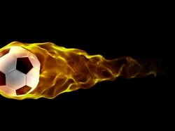 Fiery Soccerball Background Stock Footage