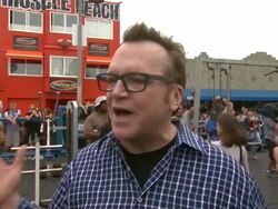 INTERVIEW - Tom Arnold on the event, Muscle Beach at Arnold Schwarzenegger Celebrates The Launch Of The Arnold Series By MusclePharm Stock Footage