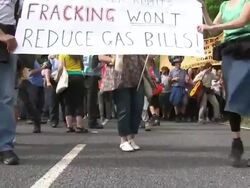 Fracking Site Protests and demonstation News Clip