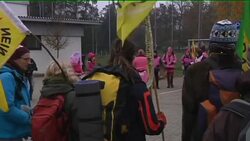 Controversial nuclear waste train expected in Germany; protesters News Clip