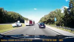 Traffic Car Accident and Police Car Stock Footage