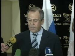 Israeli FM Livni, Russian FM Lavrov hold presser News Clip
