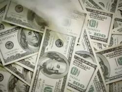 One hundred dollar bills Stock Footage