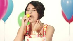Happy woman on her birthday Stock Footage