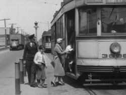 Full trolley fares for children Stock Footage