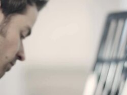 Pianist composing music Stock Footage