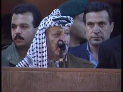 GAZA STRIP: YASSER ARAFAT MEETS ISRAELI DEFENCE MINISTER UPDATE News Clip