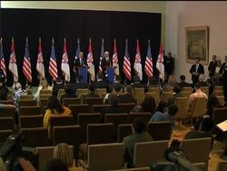 US vice president meets Tadic, excerpts of presser News Clip